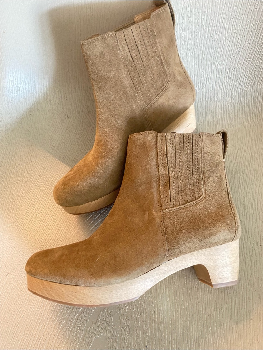 Madewell The Clog ankle Boot tan Suede size 5.5